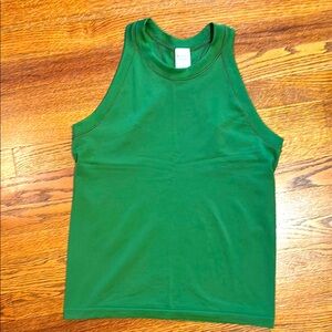 Athleta Green Racer Back Tank Top Size L